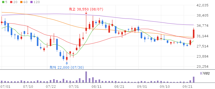Hanwha Solutions daily chart